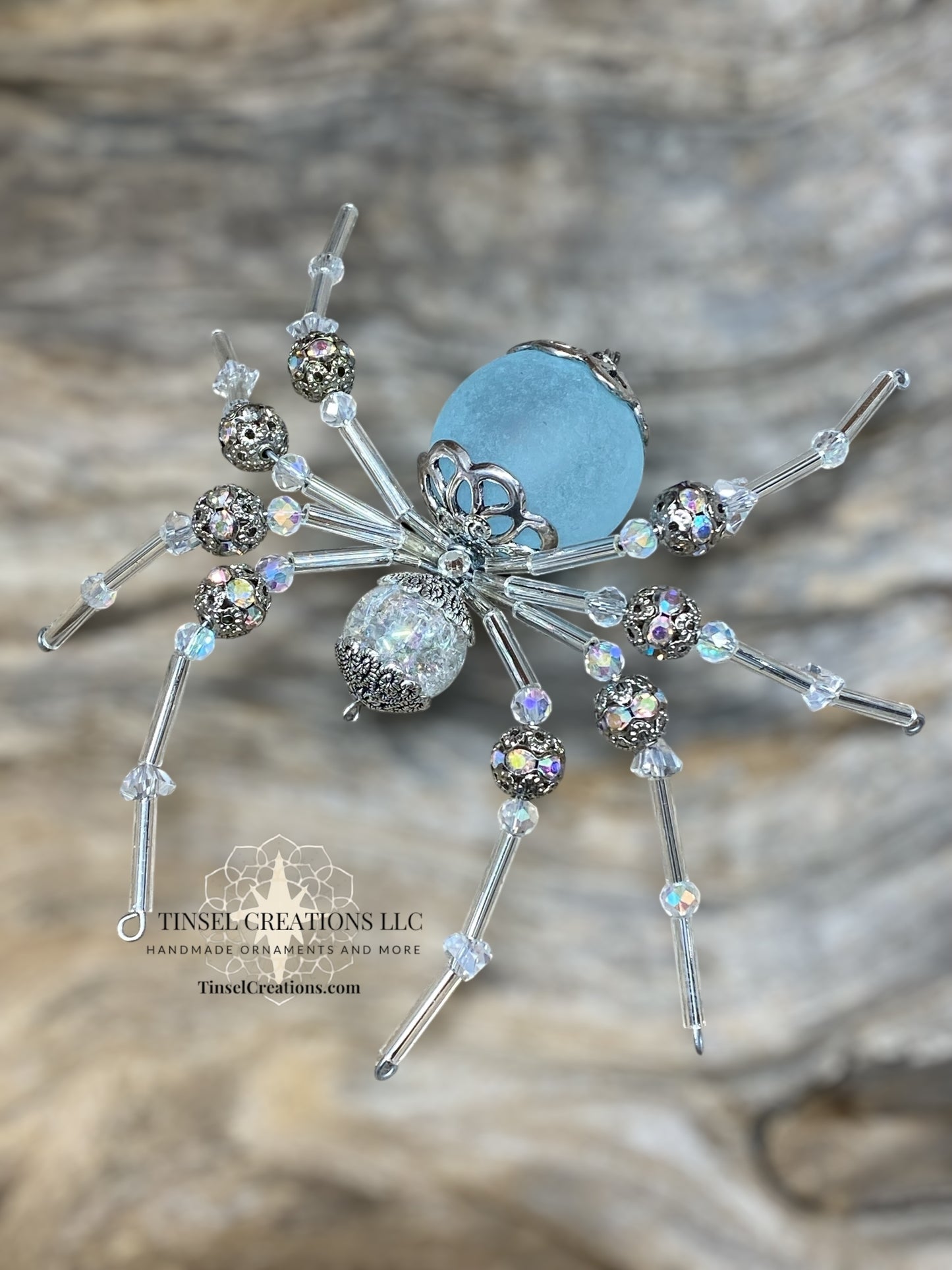 Sea Glass Spider Ornament