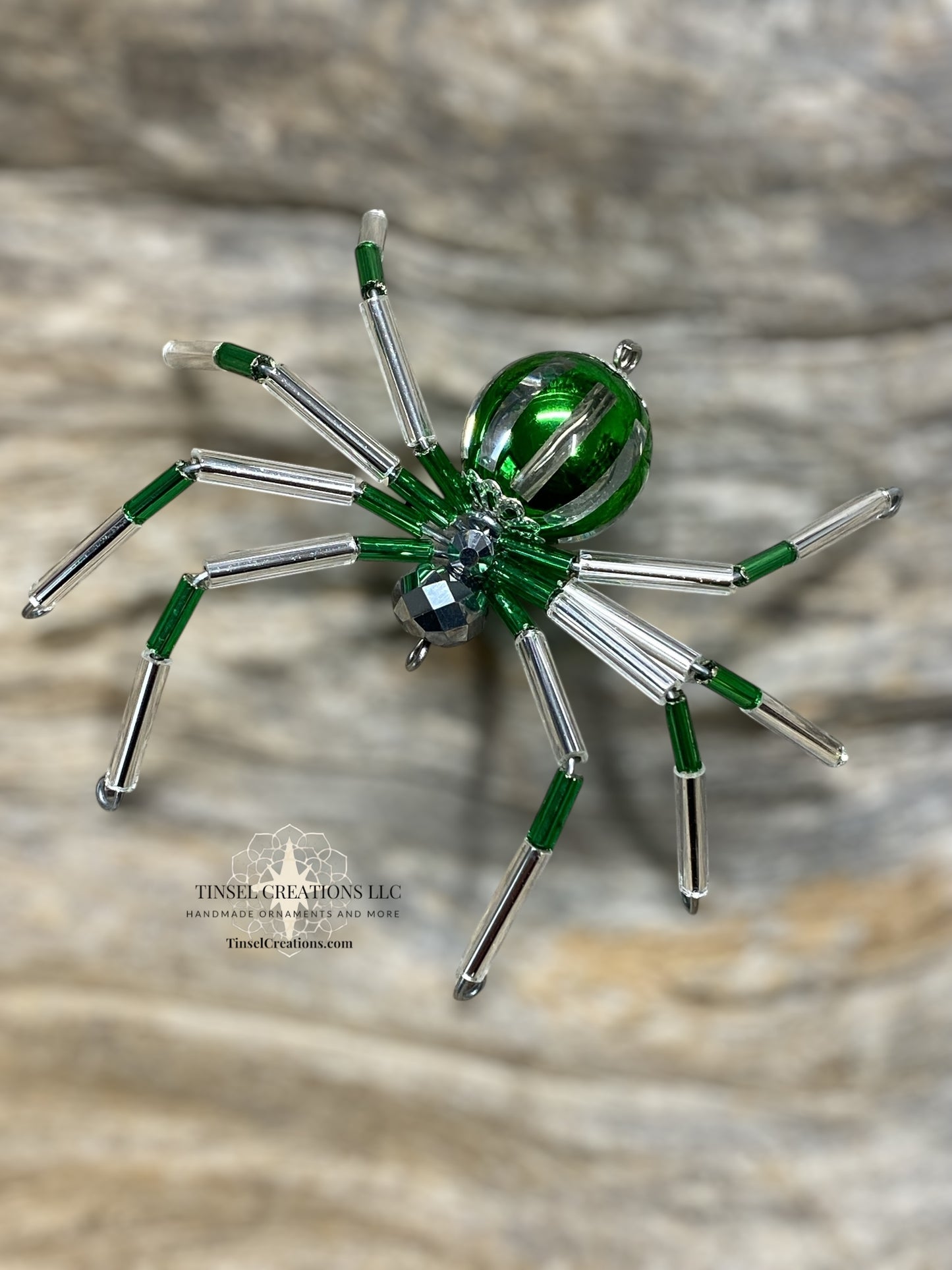 Peppermint Spider Ornament