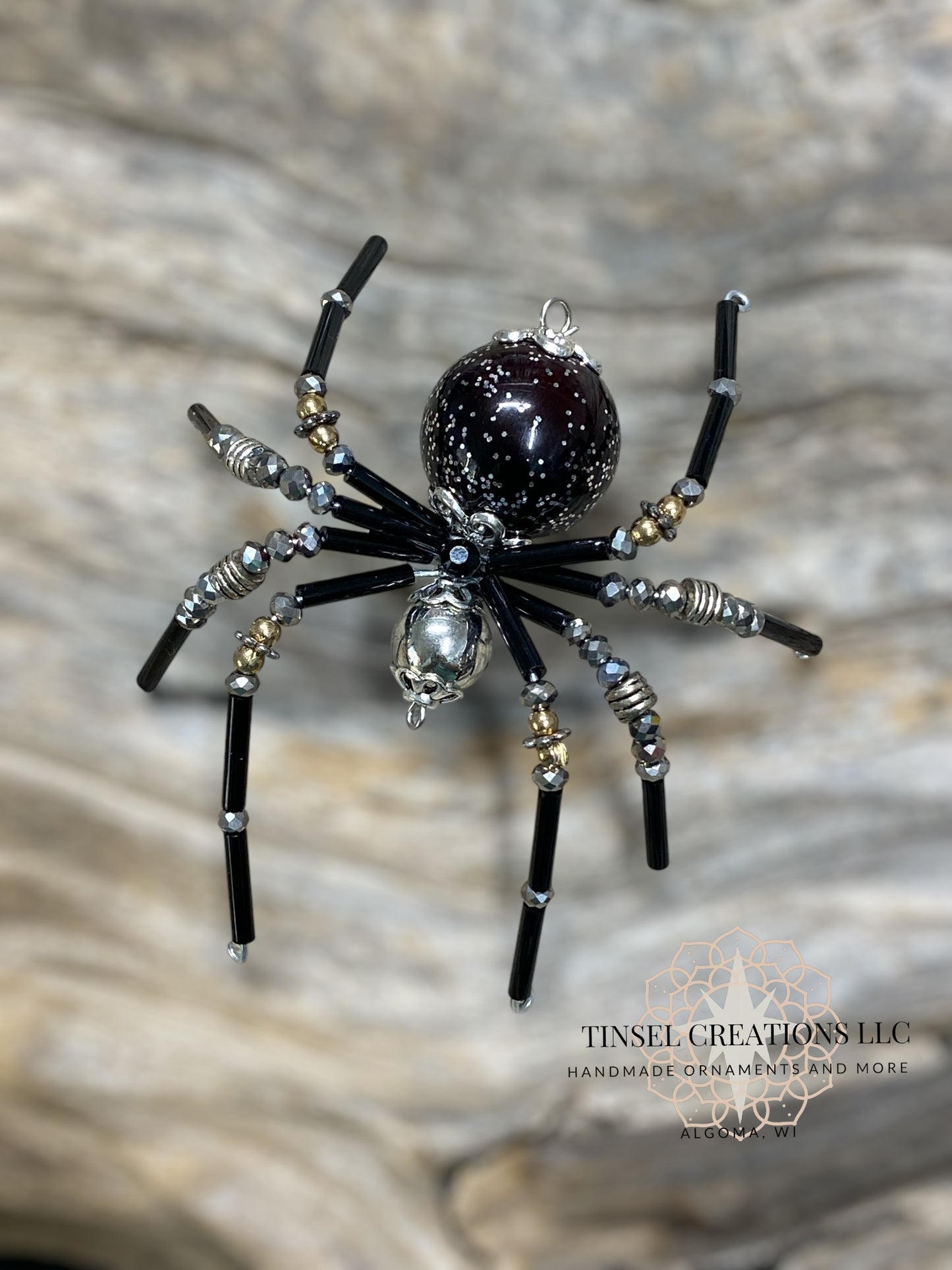 Chocolate and Champagne Spider Ornaments