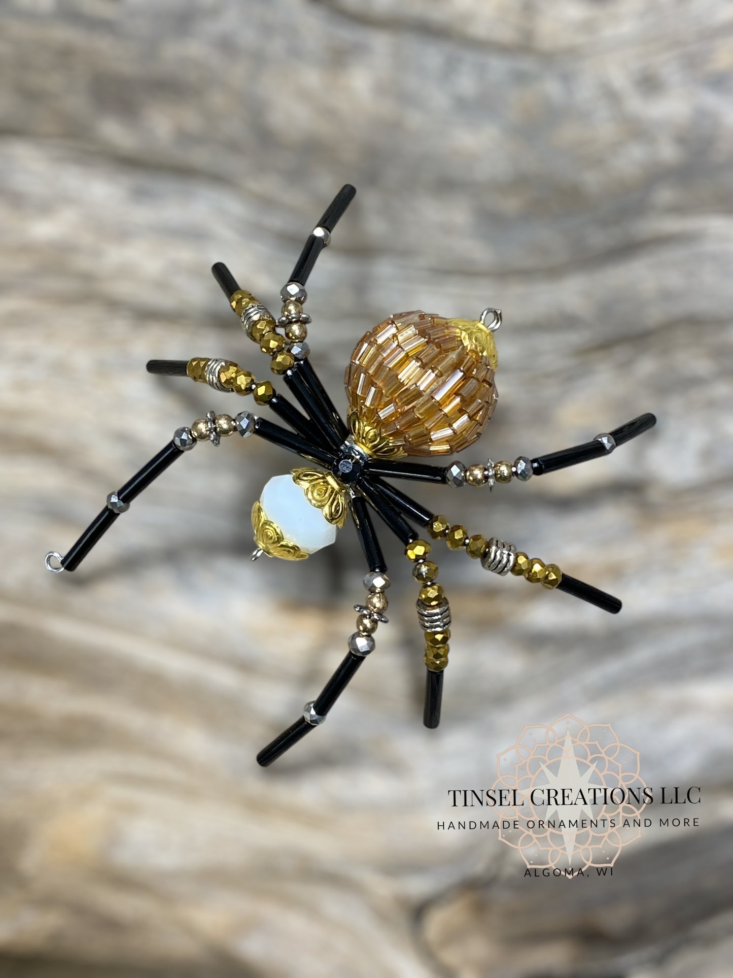 Chocolate and Champagne Spider Ornaments