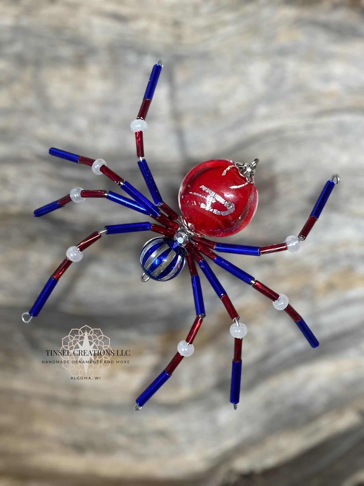 Red, White & Blue Spider Ornament