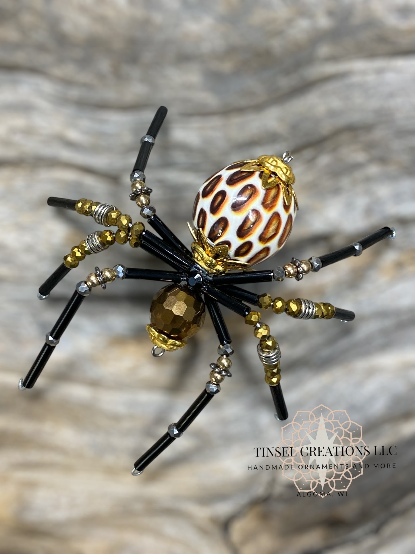 Chocolate and Champagne Spider Ornaments