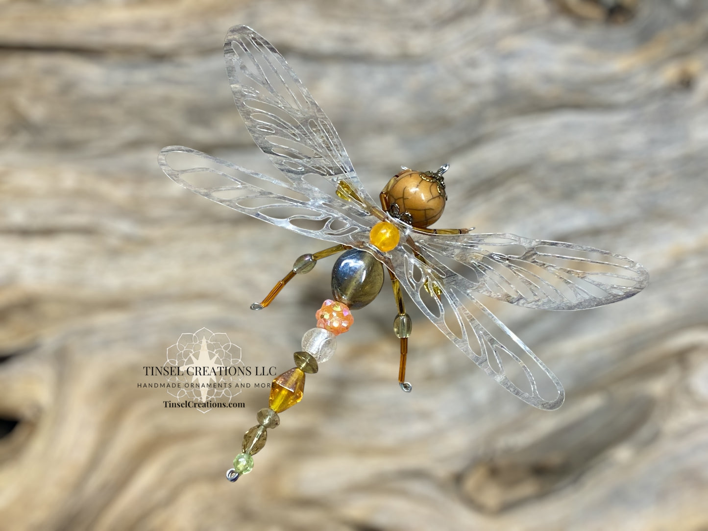 Dragonfly Ornament- Hues of Orange