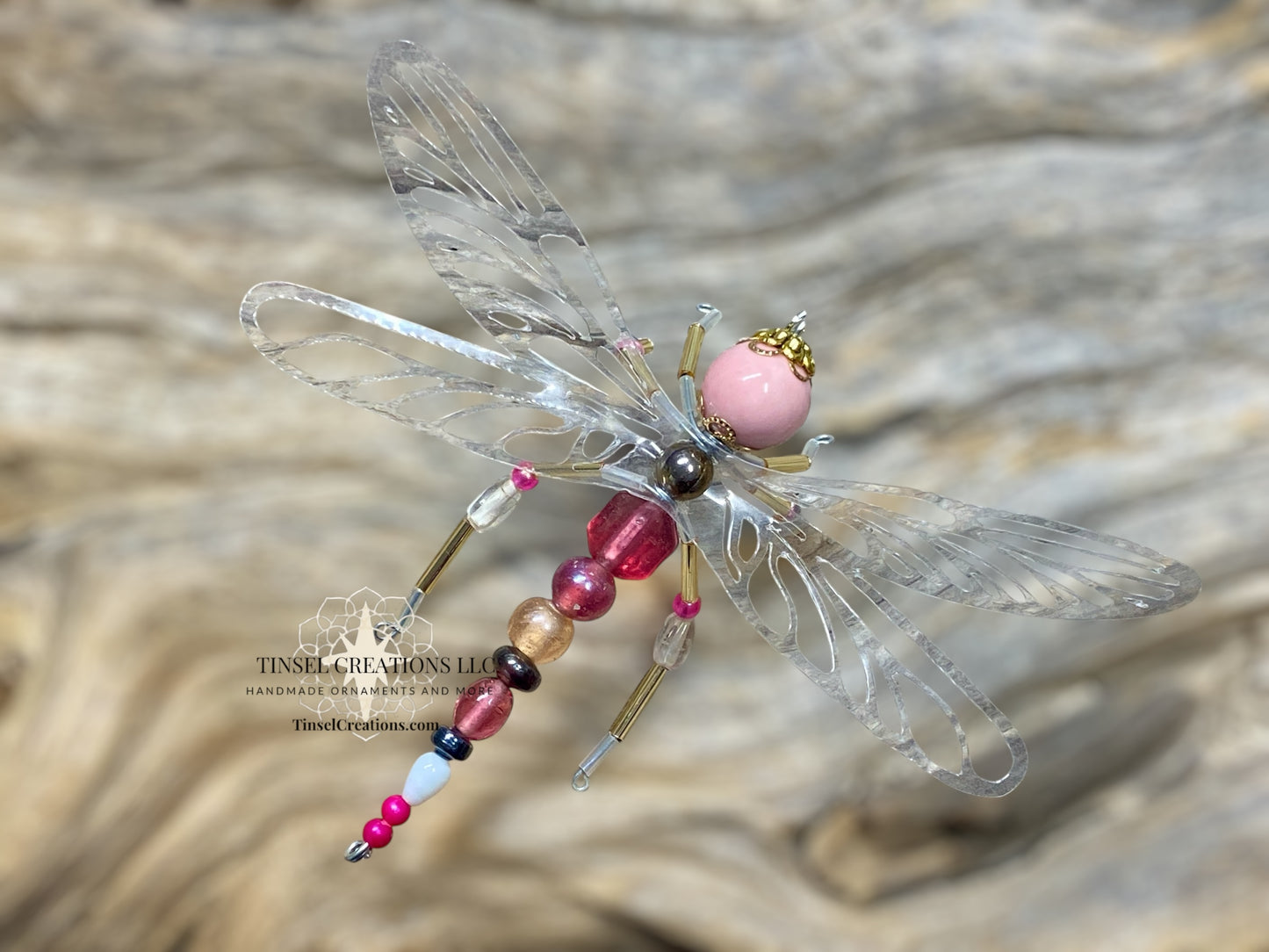 Dragonfly Ornament- Pretty Pink