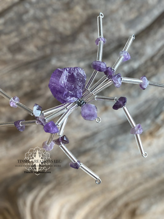 Amethyst Spider Ornament