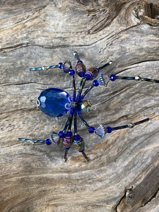 Blue Long Legs Spider Ornament