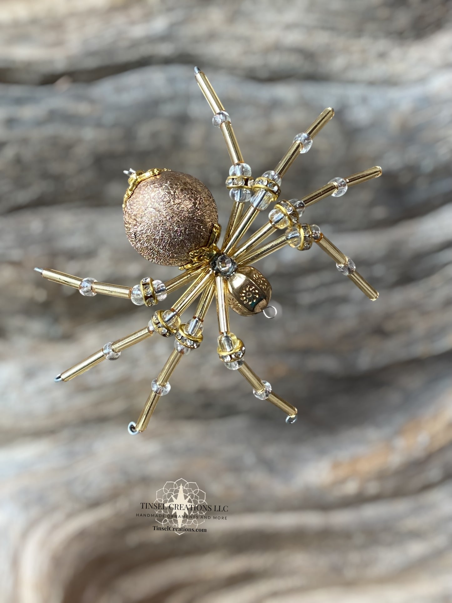 Traditional Gold/White Spider Ornaments