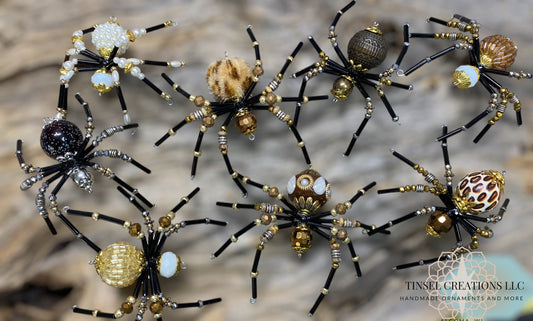 Chocolate and Champagne Spider Ornaments