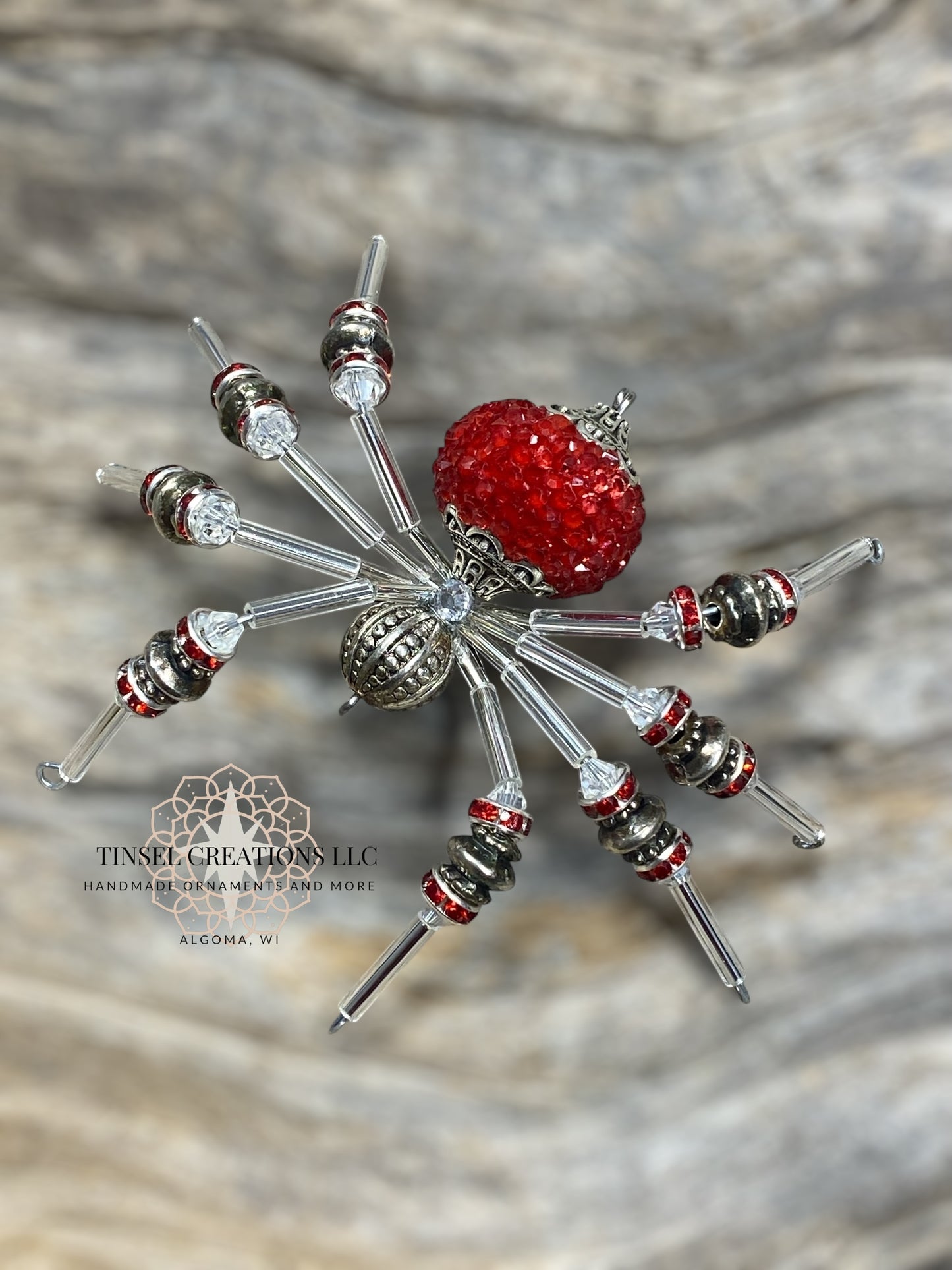 Sparkle Red Spider Ornament