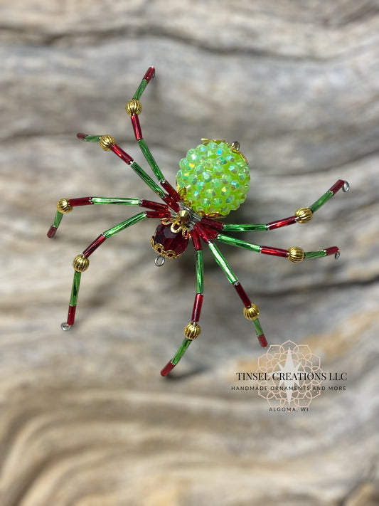 Grinchy Green Spider Ornament