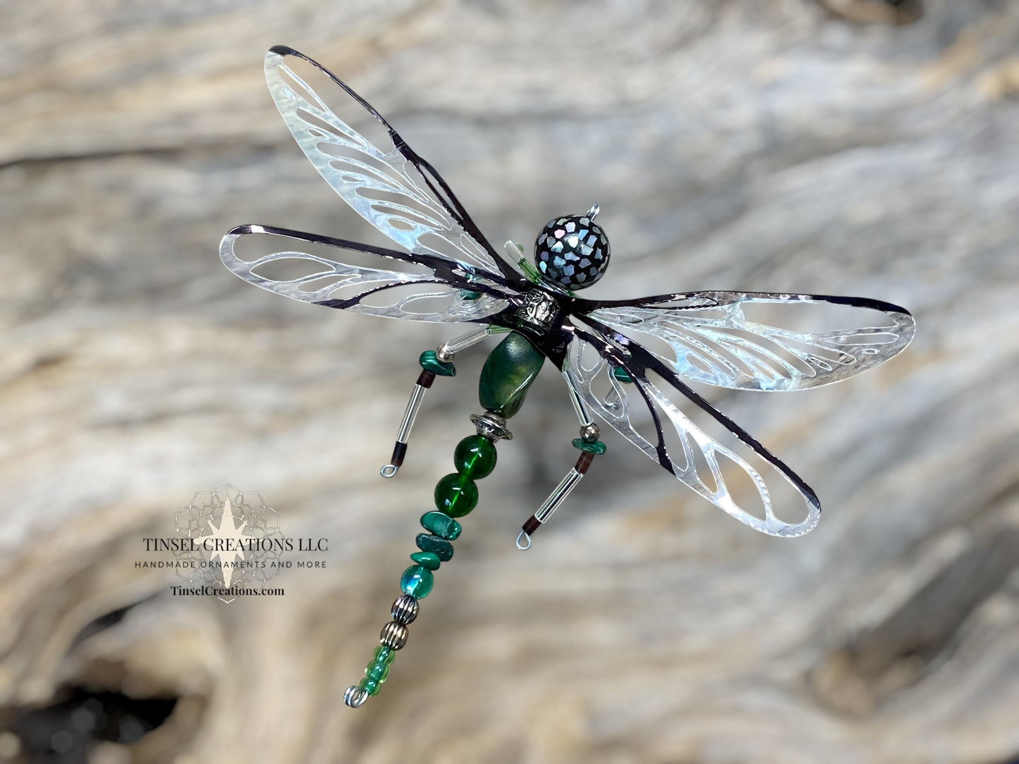 Dragonfly Ornament- Dark Green