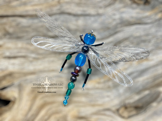 Dragonfly Ornament- Electric Blue