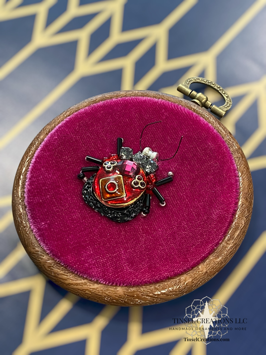 Beaded Embroidered Ladybug