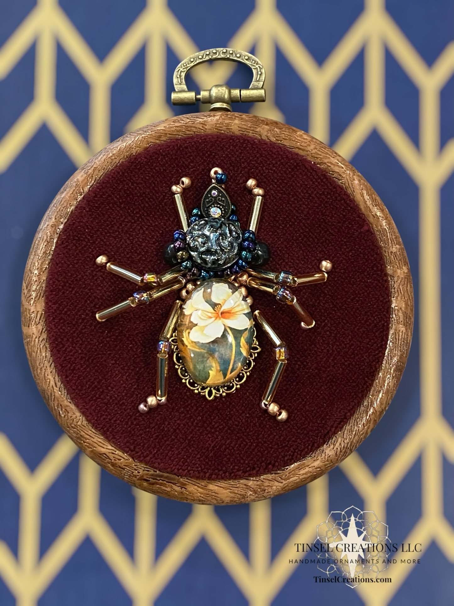 Beaded Embroidered Rhinoceros Beetle