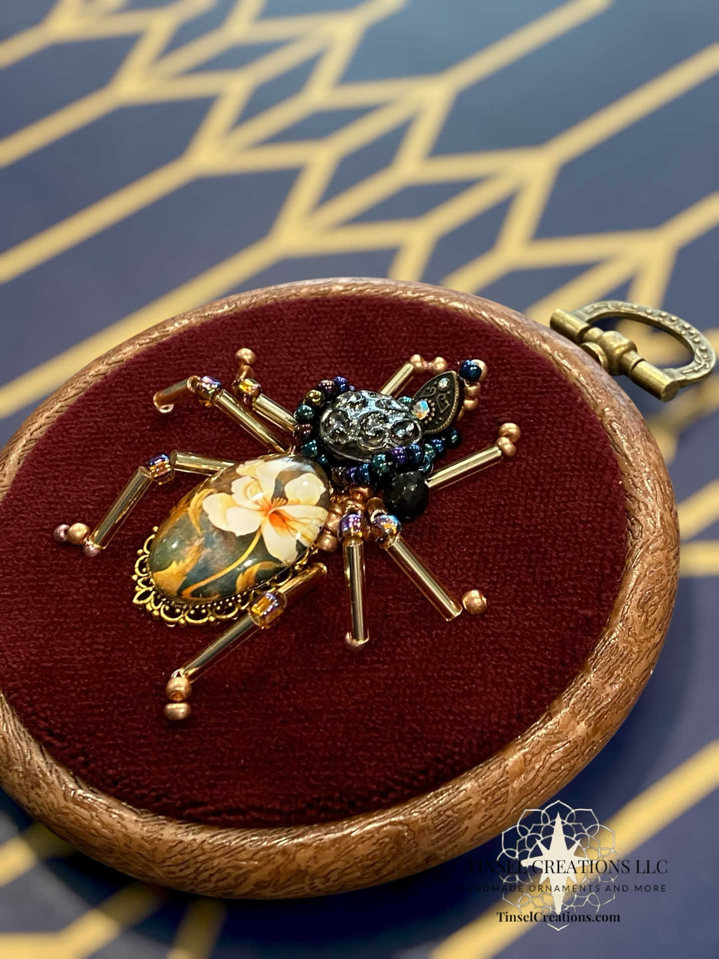 Beaded Embroidered Rhinoceros Beetle