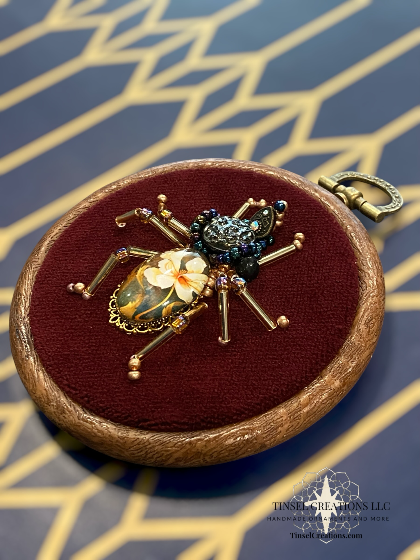 Beaded Embroidered Rhinoceros Beetle