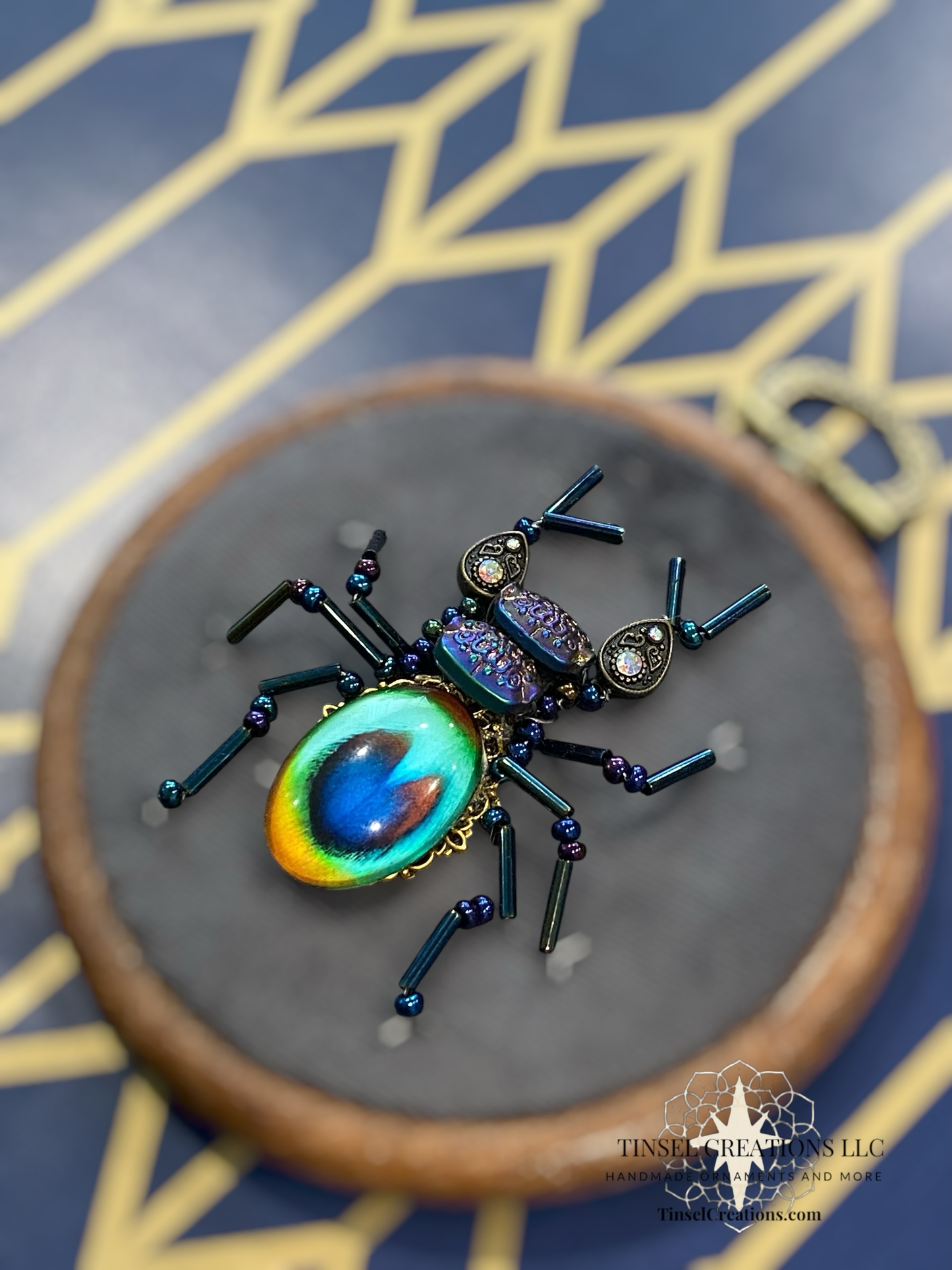 Beaded Embroidered Beetle
