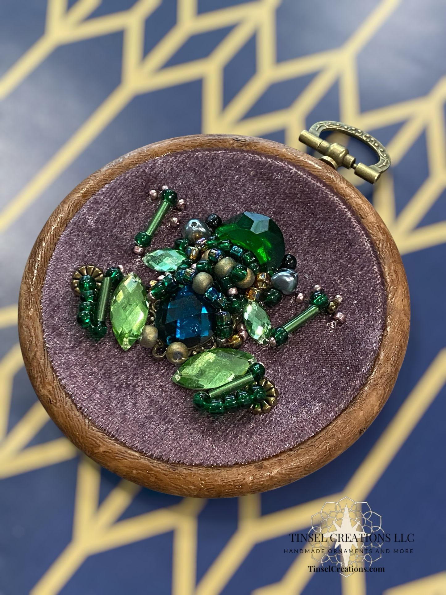 Beaded Embroidered Frog