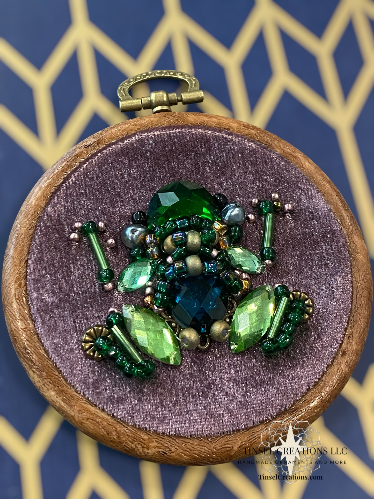 Beaded Embroidered Frog