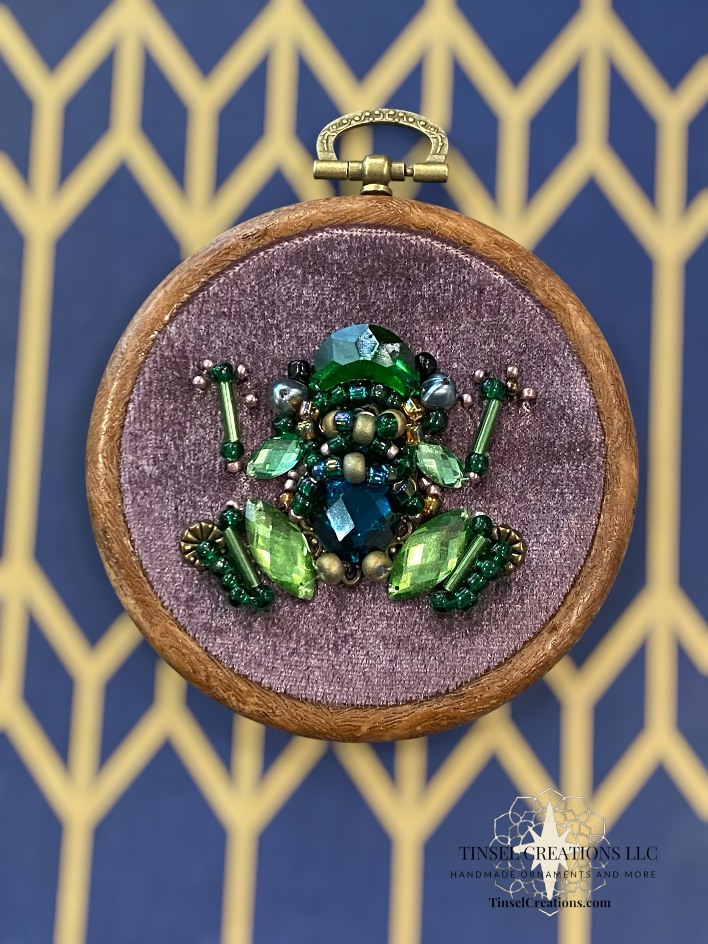 Beaded Embroidered Frog