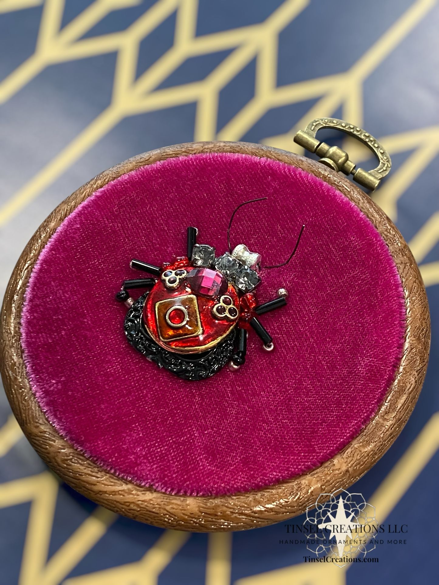 Beaded Embroidered Ladybug