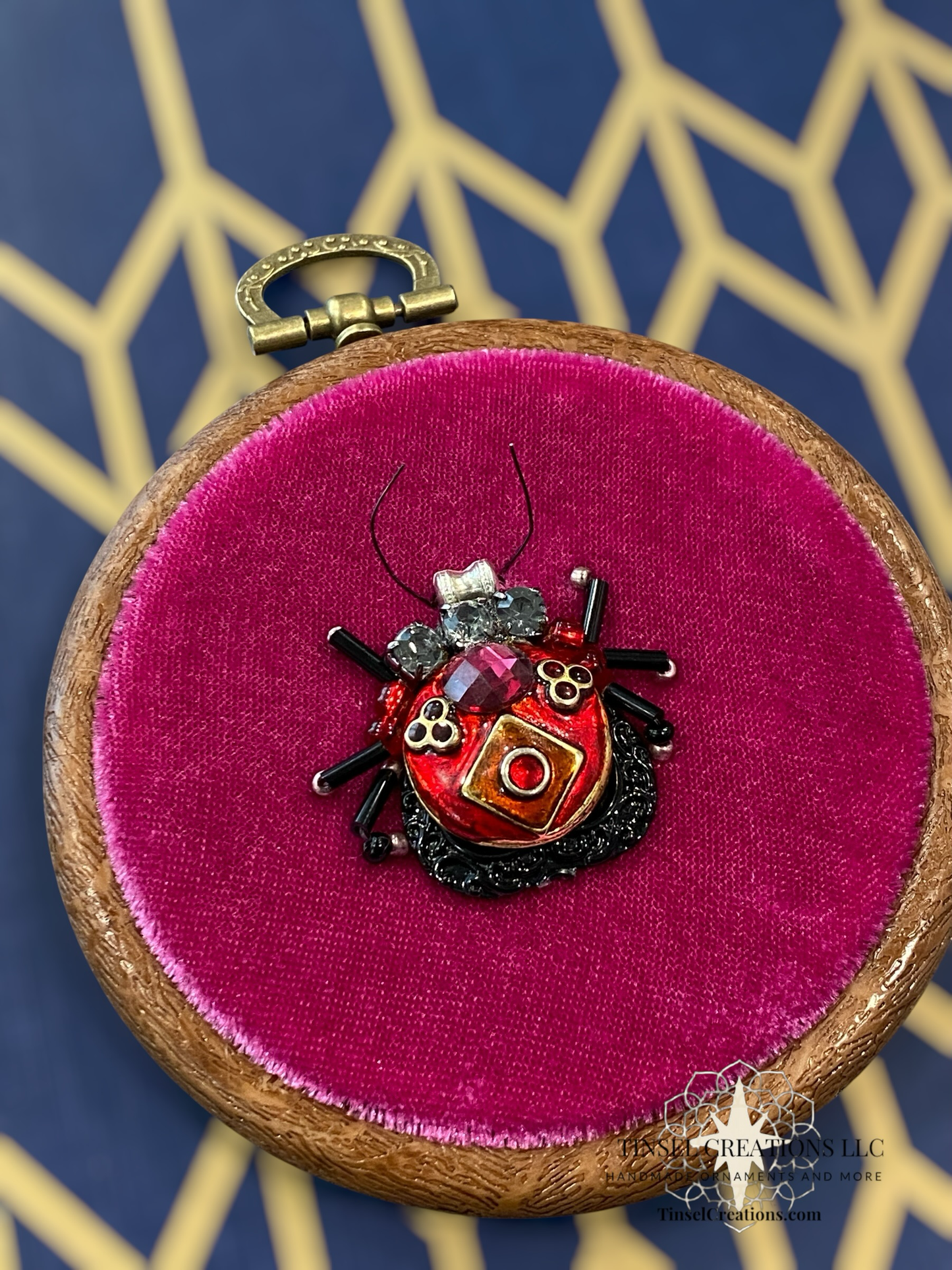 Beaded Embroidered Ladybug