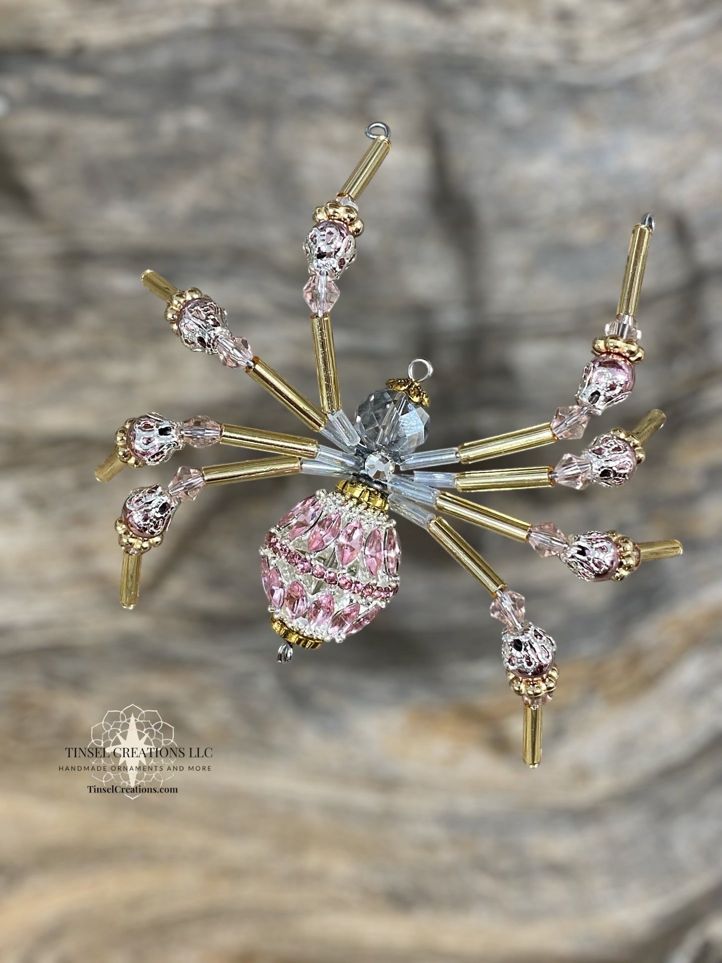 Multiple Color Choices!  Radiant Spider Ornaments