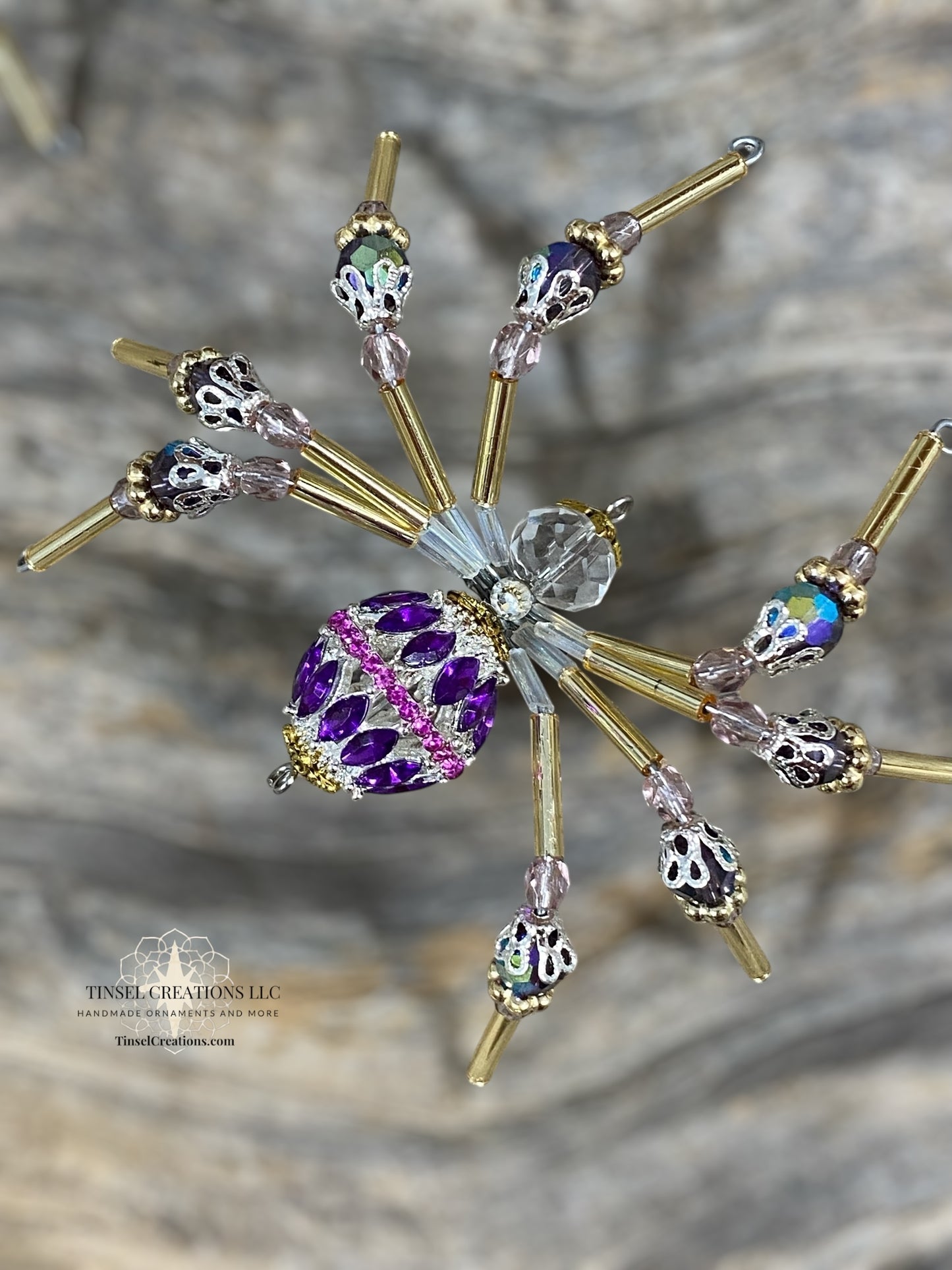 Multiple Color Choices!  Radiant Spider Ornaments