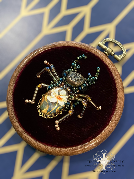 Beaded Embroidered Stag Beetle