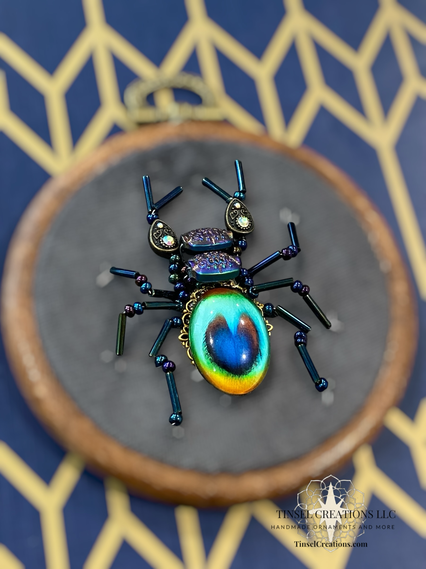 Beaded Embroidered Beetle