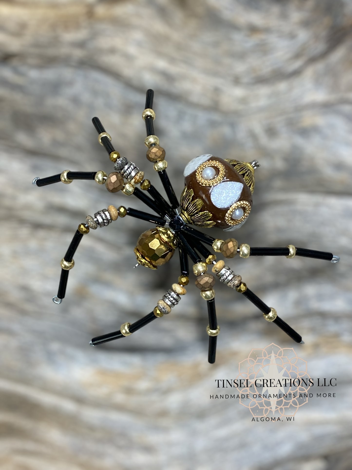 Chocolate and Champagne Spider Ornaments